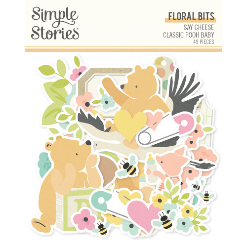 Simple Stories Floral Bits & Pieces Die Cuts 49/Pkg-Classic Pooh Baby - 5A003CQG-1H91Z - 810191521617