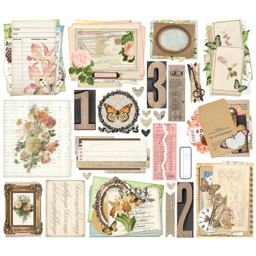 Simple Stories Ephemera Die Cuts 28/Pkg-Simple Vintage Junk Drawer - 5A003CPG-1H91P