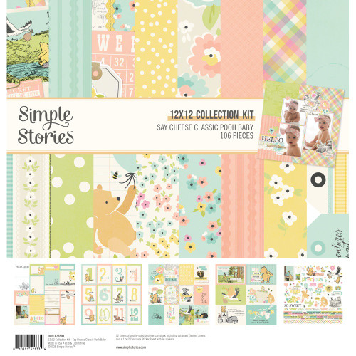 Simple Stories Double-Sided Cardstock Collection 12"x12"-Classic Pooh Baby - 5A003CR6-1H92C - 810191521334 Simple Stories Double-Sided Cardstock Collection 12"x12"-Classic Pooh Baby - 5A003CR6-1H92C - 810191521334