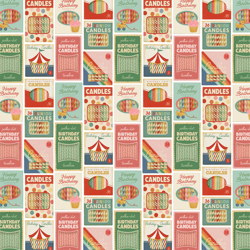 25 Pack - They Say It's Your Birthday Double-Sided Cardstock 12"X12"-Vintage Candles - 5A003D64-1H9GR
