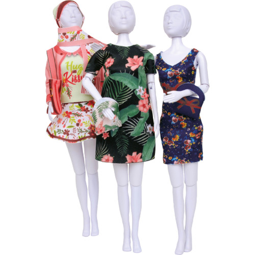 DRESS YOUR DOLL Fashion Boutique Designer Studio Clothes Making Starter Kit Outfits for 12 inch Fashion Dolls Floral Box Complete Design Kit with Mannequin Easy Sewing Kit for Beginners - 5413480897544 DRESS YOUR DOLL Fashion Boutique Designer Studio Clothes Making Starter Kit Outfits for 12 inch Fashion Dolls Floral Box Complete Design Kit with Mannequin Easy Sewing Kit for Beginners - 5413480897544