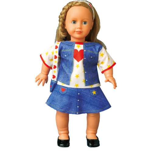 DRESS YOUR DOLL Fashion Designer Creative Kit for Kids Heart Fashion Doll Clothes for 18 inch Dolls Easy Sewing Kit for Beginners DIY Doll Clothes Making Set - 5413480693856 DRESS YOUR DOLL Fashion Designer Creative Kit for Kids Heart Fashion Doll Clothes for 18 inch Dolls Easy Sewing Kit for Beginners DIY Doll Clothes Making Set - 5413480693856