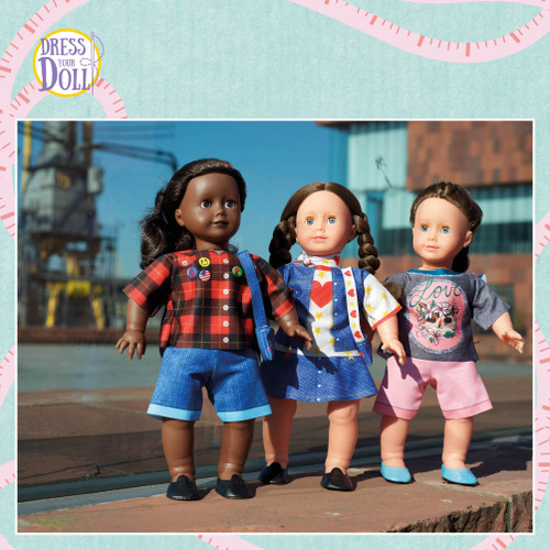 DRESS YOUR DOLL Fashion Designer Creative Kit for Kids Heart Fashion Doll Clothes for 18 inch Dolls Easy Sewing Kit for Beginners DIY Doll Clothes Making Set DRESS YOUR DOLL Fashion Designer Creative Kit for Kids Heart Fashion Doll Clothes for 18 inch Dolls Easy Sewing Kit for Beginners DIY Doll Clothes Making Set