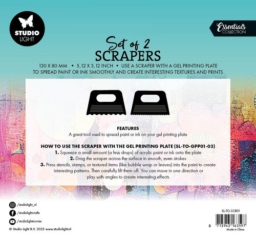 Studio Light Scrapers 2/Pkg-Black - 5A003DGC-1H9Q7 Studio Light Scrapers 2/Pkg-Black - 5A003DGC-1H9Q7