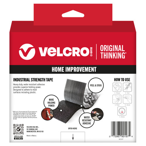 VELCRO(R) Brand Industrial Strength Tape 2"X15'-Black - 90197