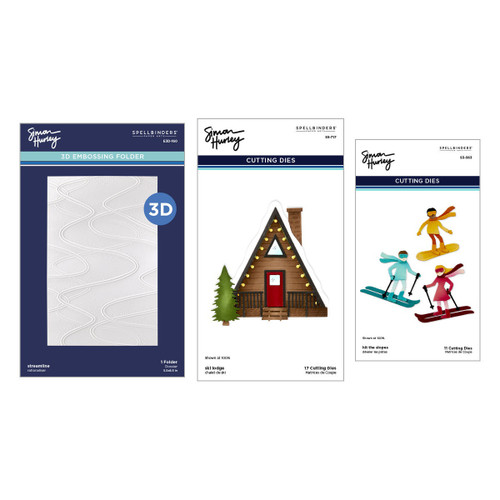 Spellbinders 3D Folder Bundle by Simon Hurley-Ski-Son's Greetings - 5A003CYJ-1H968 - 810176108970