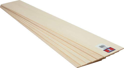 10 Pack - Midwest Products Basswood Sheet 24"-1/8"X4" - B4404