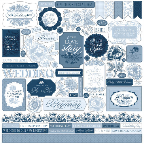 3 Pack - Echo Park Elements Cardstock Stickers 12"X12"-Save The Date - 5A003J0N-1HD7S - 810208641970