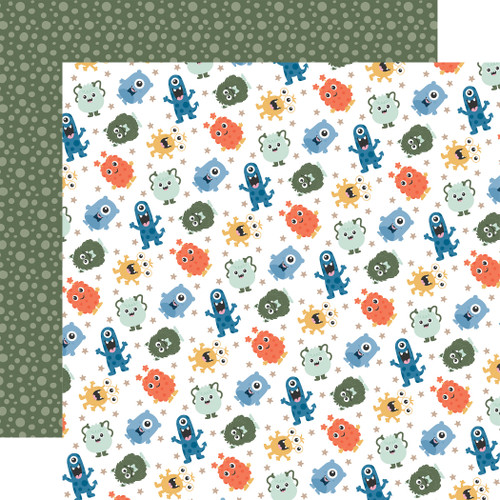 25 Pack - Echo Park My Favorite Monster Cardstock 12"X12"-Mischievous Monsters - 5A003J32-1HD8D - 810208640706