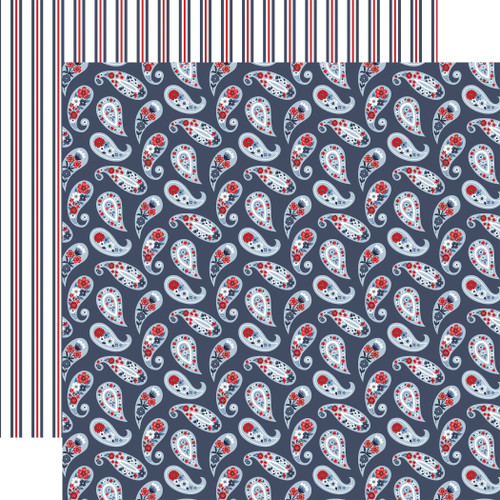25 Pack - Echo Park All American Cardstock 12"X12"-Floral Paisley - 5A003J1W-1HD7F - 810208644636