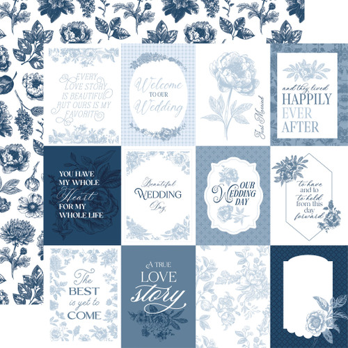 25 Pack - Echo Park Save The Date Cardstock 12"X12"-3x4 Journaling Cards - 5A003J2T-1HD8G - 810208641864