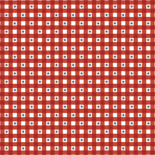 25 Pack - Carta Bella Americana Summer Cardstock 12"X12"-Starry Plaid - 5A003HY8-1HD2Y