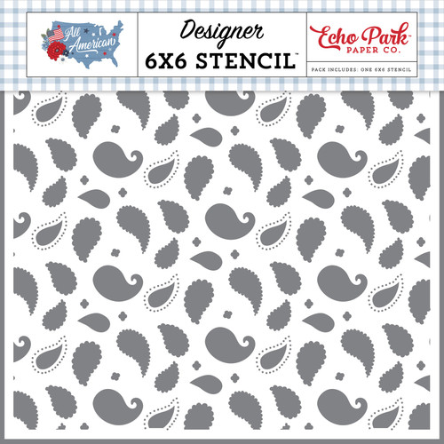 3 Pack - Echo Park All American Stencil 6"X6"-Country Paisley - 5A003HZD-1HD94 - 810208644780