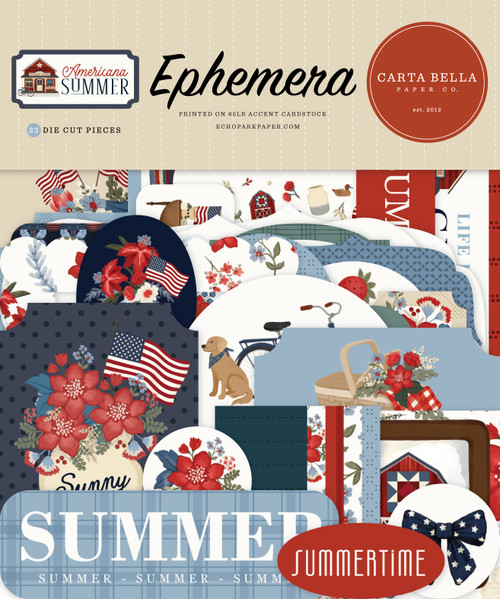 3 Pack - Carta Bella Ephemera-Americana Summer - 5A003HWK-1HD3L - 810208644032