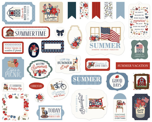 3 Pack - Carta Bella Ephemera-Americana Summer - 5A003HWK-1HD3L