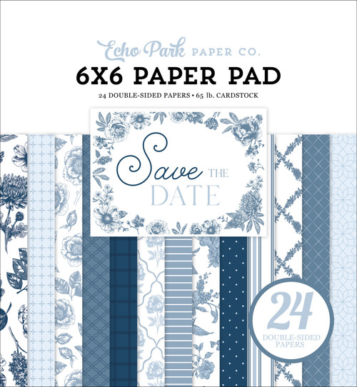 3 Pack - Echo Park Double-Sided Paper Pad 6"X6"-Save The Date - 5A003J3B-1HD5F - 810208642038
