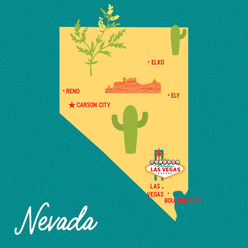25 Pack - Echo Park Our United States Cardstock 12"X12"-Nevada - 5A003HYV-1HD6B