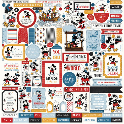 3 Pack - Echo Park Elements Cardstock Stickers 12"X12"-Mouse And Me - 5A003HRP-1HCZH - 810208640324