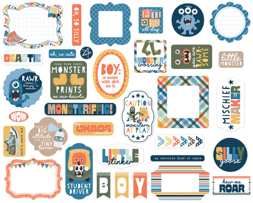 3 Pack - Echo Park Ephemera-My Favorite Monster - 5A003J0Q-1HD6W