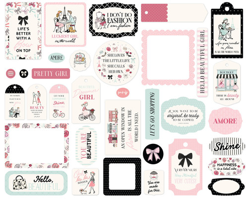 3 Pack - Carta Bella Tags & Frames Ephemera-French Girl - 5A003HP3-1HCYK