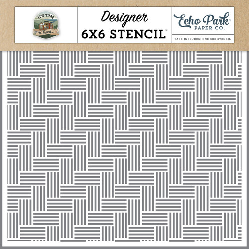 3 Pack - Echo Park Time To Travel Stencil 6"X6"-Crisscross Travels - 5A003HVF-1HCZK - 810208640935
