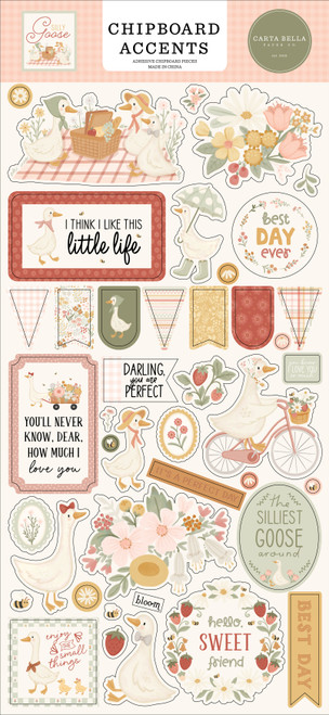 3 Pack - Carta Bella Chipboard Accents 6"X13"-Silly Goose - 5A003HM2-1HCZ4 - 810192598632