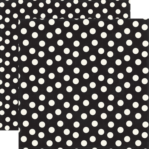 25 Pack - Echo Park Mouse and Me Cardstock 12"X12"-Black Dot - 5A003HS2-1HCZ2 - 810208641758