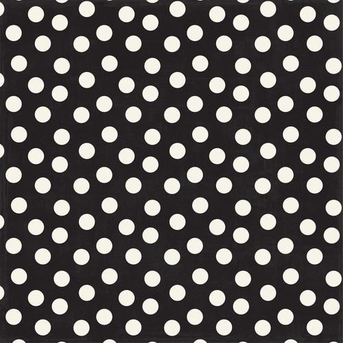 25 Pack - Echo Park Mouse and Me Cardstock 12"X12"-Black Dot - 5A003HS2-1HCZ2