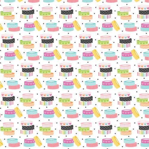 25 Pack - Echo Park Get Crafty Cardstock 12"X12"-Washi Tape Stacks - 5A003HRL-1HCZB