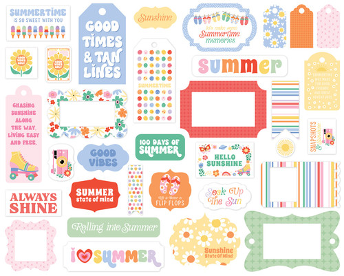 3 Pack - Echo Park Frames & Tags Ephemera-Our Groovy Summer - 5A003HW6-1HD0P