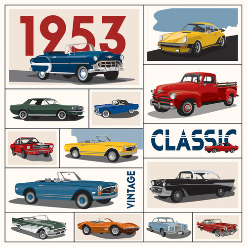 25 Pack - Carta Bella Cars Cardstock 12"X12"-Assorted Cars Cards - 5A003HRS-1HCVW
