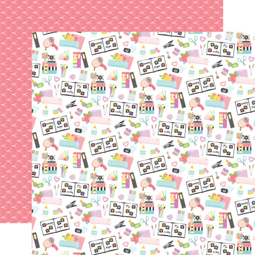 25 Pack - Echo Park Get Crafty Cardstock 12"X12"-Get Crafty - 5A003HRL-1HCSX - 810208643011
