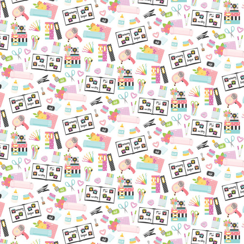 25 Pack - Echo Park Craft Room Cardstock 12"X12"-Get Crafty - 5A003HRL-1HCSX