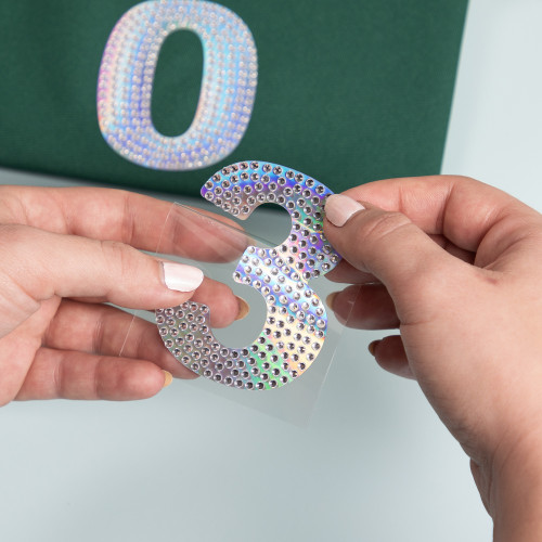 6 Pack - Jolee's Number Sticker-#3 Crystal - 5A003HKP-1HCS0 - 191648189766