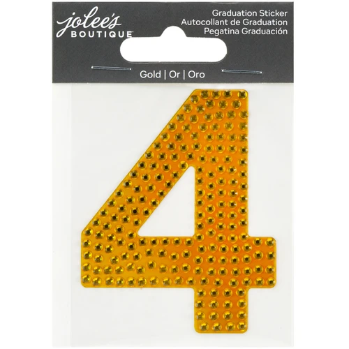 6 Pack - Jolee's Number Sticker-#4 Gold - 5A003HKQ-1HCS6 - 191648189773