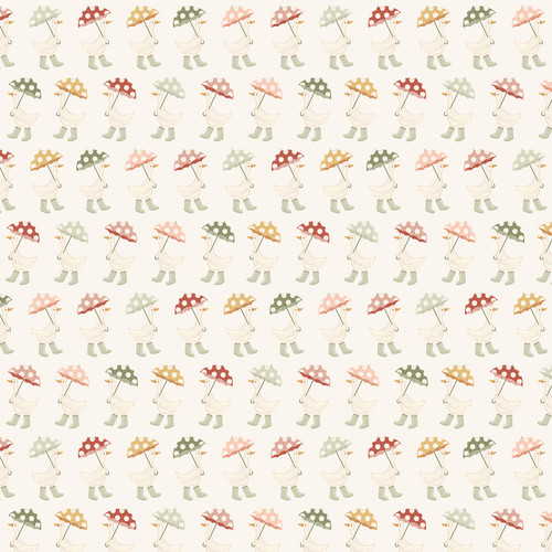 25 Pack - Carta Bella Silly Goose Cardstock 12"X12"-Rainy Day Geese - 5A003HMM-1HCTH