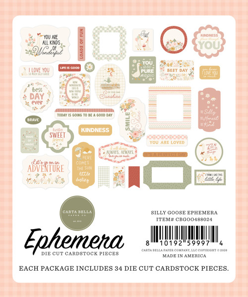 3 Pack - Carta Bella Ephemera-Silly Goose - 5A003HP6-1HCWR