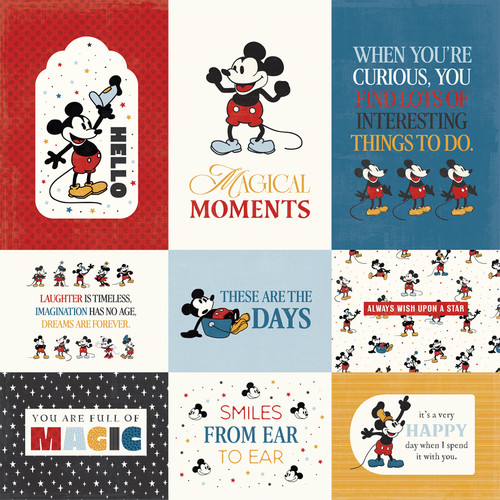 25 Pack - Echo Park Mouse and Me Cardstock 12"X12"-Multi Journaling Cards - 5A003HS2-1HCTM