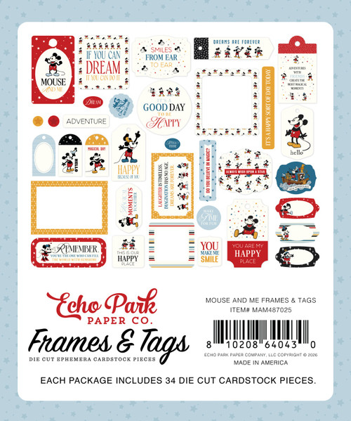3 Pack - Echo Park Frames & Tags Ephemera-Mouse And Me - 5A003HS5-1HCWY