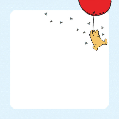 25 Pack - Echo Park Winnie The Pooh Cardstock 12"X12"-Balloon Sky Page Frame - 5A003HNG-1HCX1