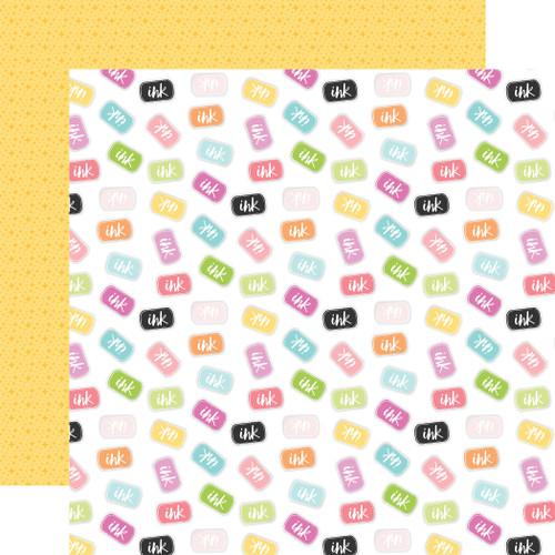 25 Pack - Echo Park Get Crafty Cardstock 12"X12"-Colorful Ink - 5A003HRL-1HCYM - 810208642878