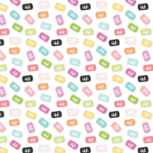 25 Pack - Echo Park Craft Room Cardstock 12"X12"-Colorful Ink - 5A003HRL-1HCYM