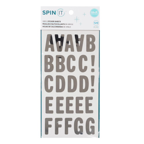 3 Pack - We R Spin It Vinyl Stickers 129/Pkg-Alphabet - 5A002NNZ-1GQ62 - 718813534734