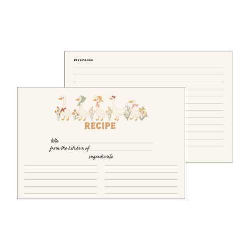 3 Pack - Echo Park Recipe Cards 4"X6"-Silly Goose - 5A003HVT-1HD20