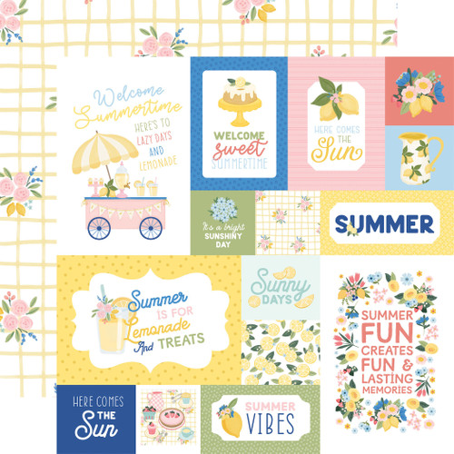 25 Pack - Carta Bella Lemonade Cardstock 12"X12"-Multi Journaling Cards - 5A003HW9-1HD2D - 810208644124