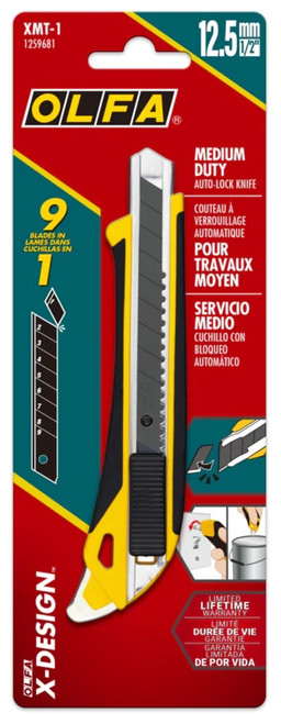 3 Pack - OLFA X-Design Medium Duty Auto-Lock Knife-12.5mm - 5A002Z0K-1H0DZ - 091511231052