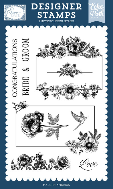 Echo Park Save The Date Stamp Set-Love Bird Stamp Set - 5A003HYZ-1HD4L - 810208645961 Echo Park Save The Date Stamp Set-Love Bird Stamp Set - 5A003HYZ-1HD4L - 810208645961