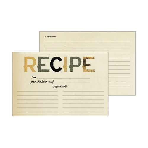 Echo Park Recipe Cards 4"X6"-Honey Bee - 5A003HVK-1HD4D