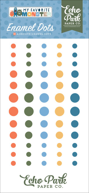 Echo Park Adhesive Enamel Dots-My Favorite Monster - 5A003HZS-1HD93 - 810192599158
