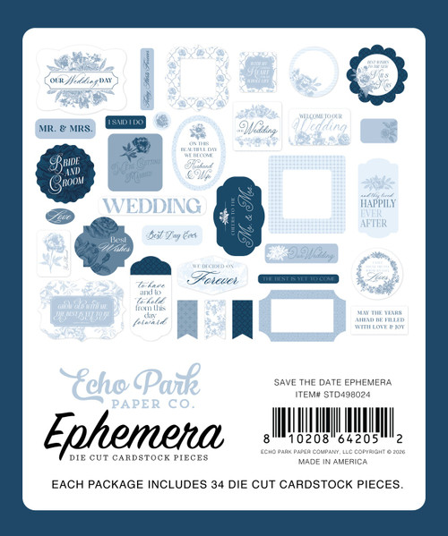Echo Park Ephemera-Save The Date - 5A003J0X-1HD4Y Echo Park Ephemera-Save The Date - 5A003J0X-1HD4Y